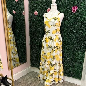 Yellow Lemon Maxi Dress